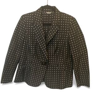 Womens Black Polka Dot Blazer